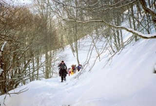 Randonnee en raquettes a neige dans les Pyrenees
